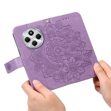 Xiaomi Redmi 14C Lompakkokotelo Kukka-Designilla ja Telineominaisuudella