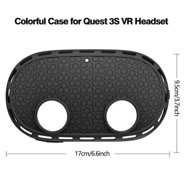 Meta Quest 3S -suojakotelolle, VR-kuulokemikrofonille, silikonisuoja - Musta