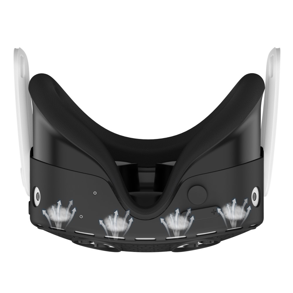 Meta Quest 3S -suojakotelolle, VR-kuulokemikrofonille, silikonisuoja - Musta