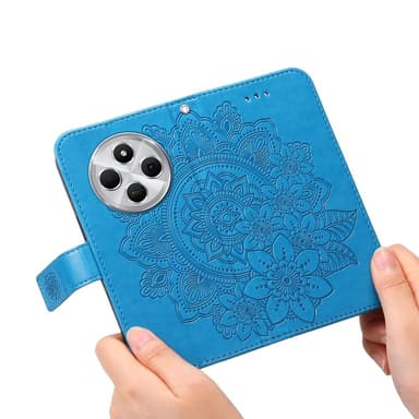 Xiaomi Redmi 14C Lompakkokotelo Kukka-Designilla ja Telineominaisuudella