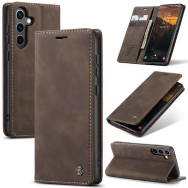 CASEME Retro Lompakkokotelo Samsung Galaxy S24 FE