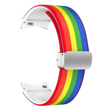 Samsung Galaxy Watch5+4 40 44mm Watch5 Pro 45mm silikonikelloranneke - sateenkaari