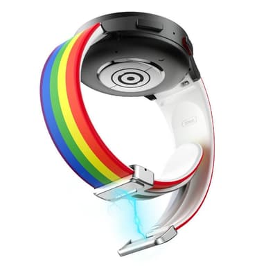 Samsung Galaxy Watch5+4 40 44mm Watch5 Pro 45mm silikonikelloranneke - sateenkaari