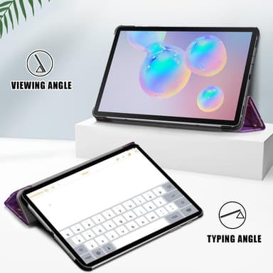 Kolminkertainen telinekotelo Samsung Galaxy Tab S6 Lite -puhelimelle - Butterfly