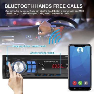 Bluetooth-stereo-autoääni FM-radio MP3-soittimen tuki TF USB AUX