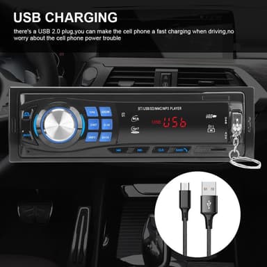 Bluetooth-stereo-autoääni FM-radio MP3-soittimen tuki TF USB AUX