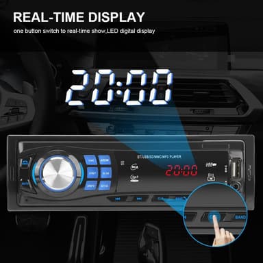 Bluetooth-stereo-autoääni FM-radio MP3-soittimen tuki TF USB AUX