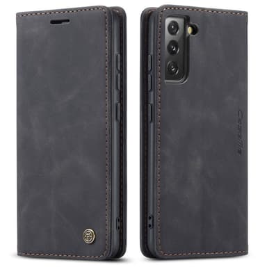 CASEME Retro Lompakkokotelo Samsung Galaxy S22 - Musta