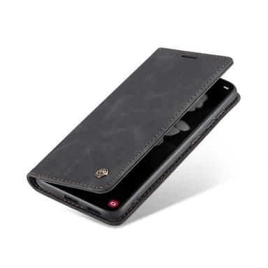 CASEME Retro Lompakkokotelo Samsung Galaxy S22 - Musta