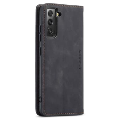 CASEME Retro Lompakkokotelo Samsung Galaxy S22 - Musta