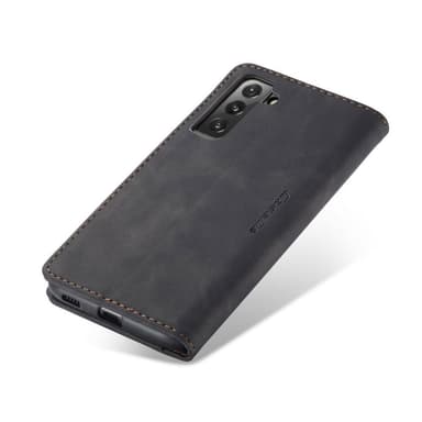 CASEME Retro Lompakkokotelo Samsung Galaxy S22 - Musta