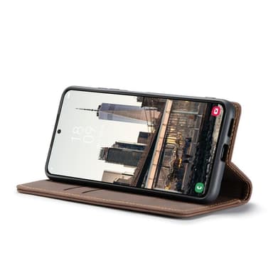 CASEME Retro Lompakkokotelo Samsung Galaxy S22 - Musta
