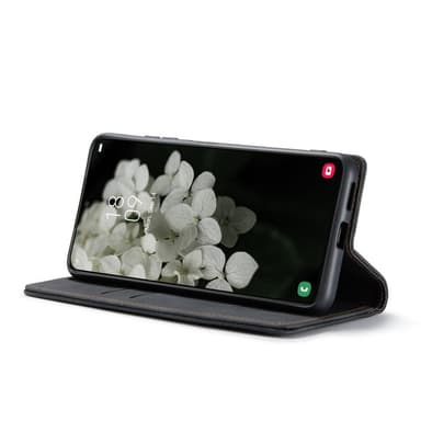 CASEME Retro Lompakkokotelo Samsung Galaxy S22 - Musta