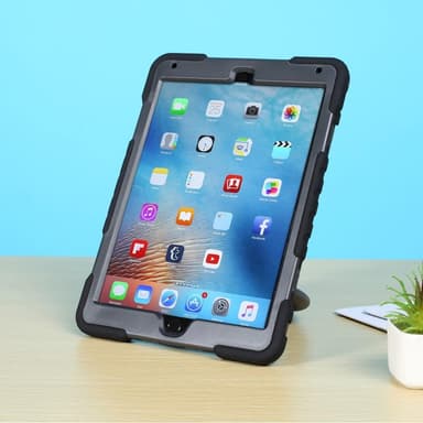 iPad 9,7 tuuman (2017)/(2018) PEPKOO 360 asteen kääntyvä tukijalka -tabletin kansi