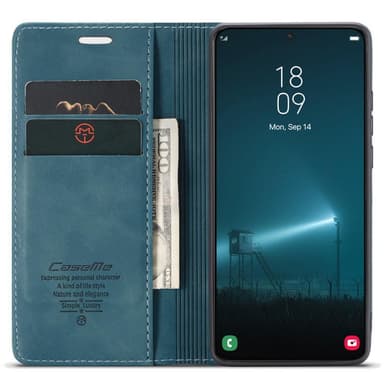CASEME Retro Lompakkokotelo Samsung Galaxy S22 -