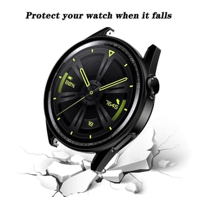 Huawei Watch GT 3 42mm kellon kotelon runko karkaistulla lasilla musta