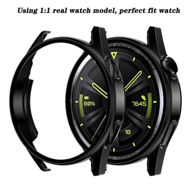 Huawei Watch GT 3 42mm kellon kotelon runko karkaistulla lasilla musta