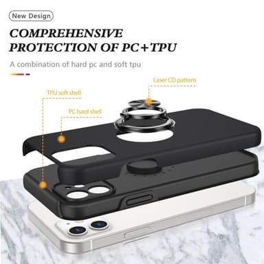 iPhone 12 sormirengasten tukijalka hybridikotelo