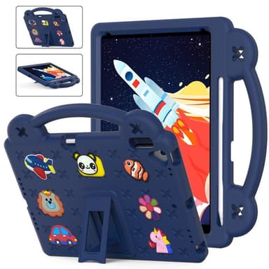 Apple iPad 10.2 2021 2020 2019 Iskunkestävä EVA-vaahtomuovijalustan kuori - Laivastonsininen