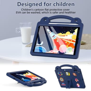 Apple iPad 10.2 2021 2020 2019 Iskunkestävä EVA-vaahtomuovijalustan kuori - Laivastonsininen