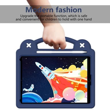 Apple iPad 10.2 2021 2020 2019 Iskunkestävä EVA-vaahtomuovijalustan kuori - Laivastonsininen