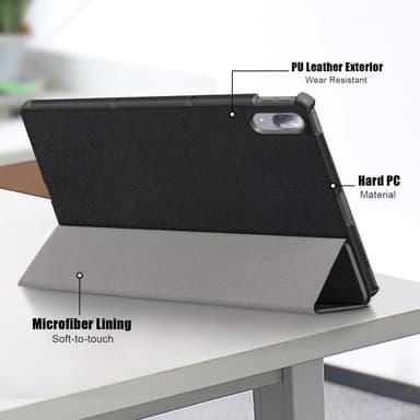 Kolminkertainen jalustan kansi Lenovo Tab P11 Pro TB-J706F - musta