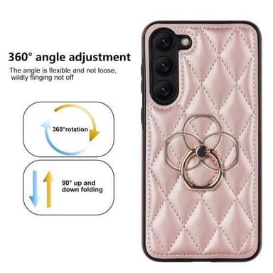 Samsung Galaxy S23 Kotelo Rhombus Rhombus Grid Pattern Takakannen Rengastuki - Ruusukulta