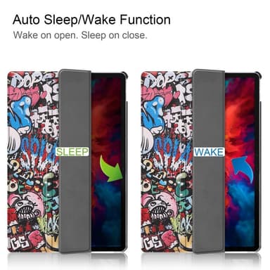 Kolminkertainen jalustan kansi Lenovo Tab P11 Pro TB-J706F - Graffiti