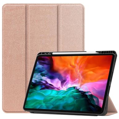 iPad 12.9"" Pro 2021 kolmitaitettava tabletin kotelo - ruusukulta