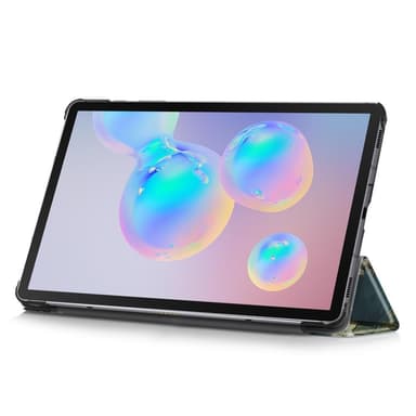 Kolminkertainen telinekotelo Samsung Galaxy Tab S6 Lite -puhelimelle - kukkiva mantelipuu