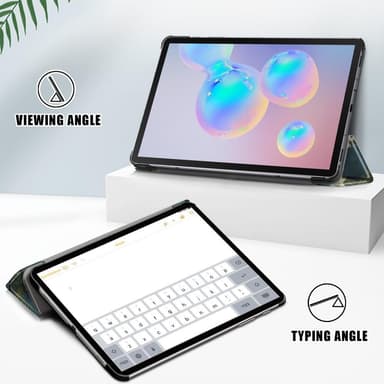 Kolminkertainen telinekotelo Samsung Galaxy Tab S6 Lite -puhelimelle - kukkiva mantelipuu