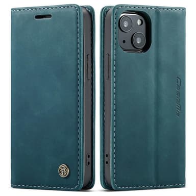 CASEME Retro lompakkokotelo iPhone 13 - Sininen