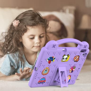 Apple iPad 10.2 2021 2020 2019 Iskunkestävä EVA-vaahtomuovijalustan kuori - violetti