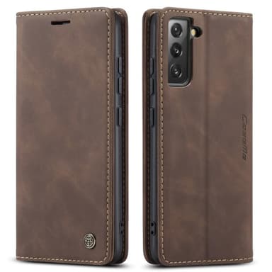 CASEME Retro lompakkokotelo Samsung Galaxy S22: lle - Kahvi