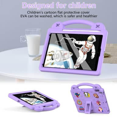 Apple iPad 10.2 2021 2020 2019 Iskunkestävä EVA-vaahtomuovijalustan kuori - violetti