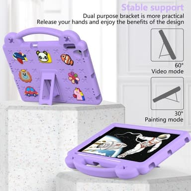 Apple iPad 10.2 2021 2020 2019 Iskunkestävä EVA-vaahtomuovijalustan kuori - violetti