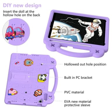 Apple iPad 10.2 2021 2020 2019 Iskunkestävä EVA-vaahtomuovijalustan kuori - violetti