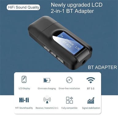 Bluetooth-sovitin LEDillä