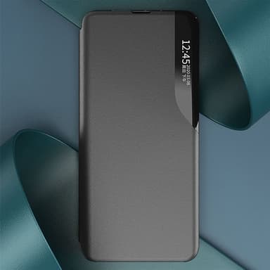 Keinonahkakotelo telineellä Samsung Galaxy S24 Ultra - Musta