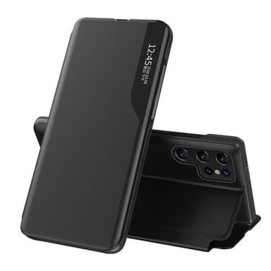 Keinonahkakotelo telineellä Samsung Galaxy S24 Ultra - Musta