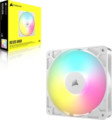 Corsair RS120 ARGB 120 mm PWM tuuletin (valkoinen)