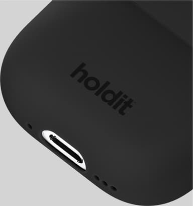 Holdit AirPods 4 Silicone suojakotelo (musta)