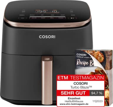 Cosori Turbo Blaze kiertoilmakypsennin 66637 (musta)