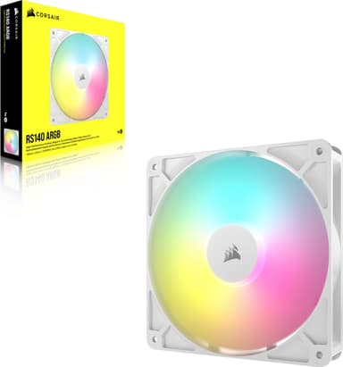 Corsair RS140 ARGB 140 mm PWM tuuletin (valkoinen)