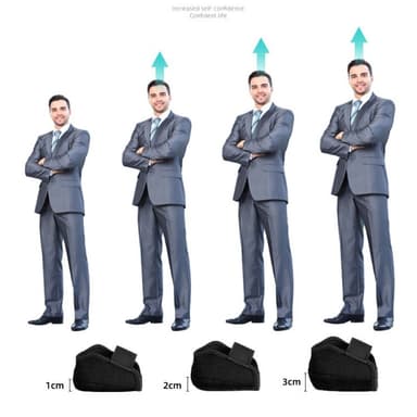 1 pari korkeutta lisääviä pohjallisia koko S 36-40 1 CM Musta