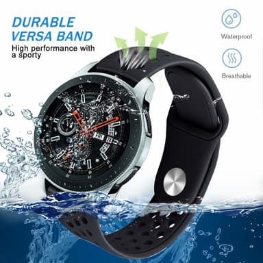 Samsung Gear S3 / Galaxy Watch 46mm ranneke 22mm - musta