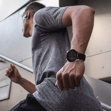 Samsung Gear S3 / Galaxy Watch 46mm ranneke 22mm - musta
