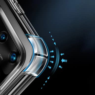 Iskunkestävä läpinäkyvä matkapuhelimen suojus Huawei P30 Pro TPU