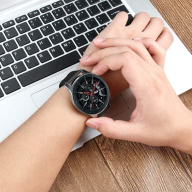 Samsung Gear S3 / Galaxy Watch 46mm ranneke 22mm - musta