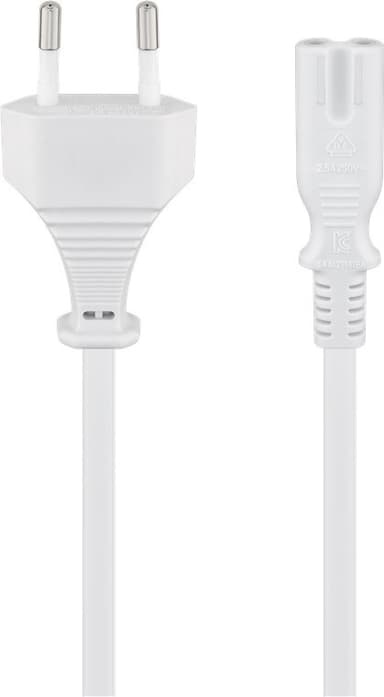 Liitäntäkaapeli Euroliitin, 3 m, valkoinen